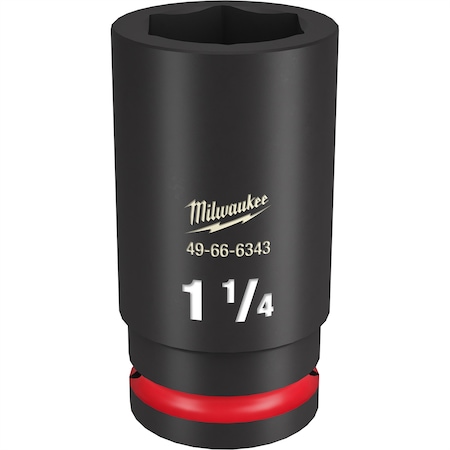 Milwaukee Tool SHOCKWAVE Impact Duty? 3/4"Drive 1-1/4" Deep 6 Point Socket 49-66-6343